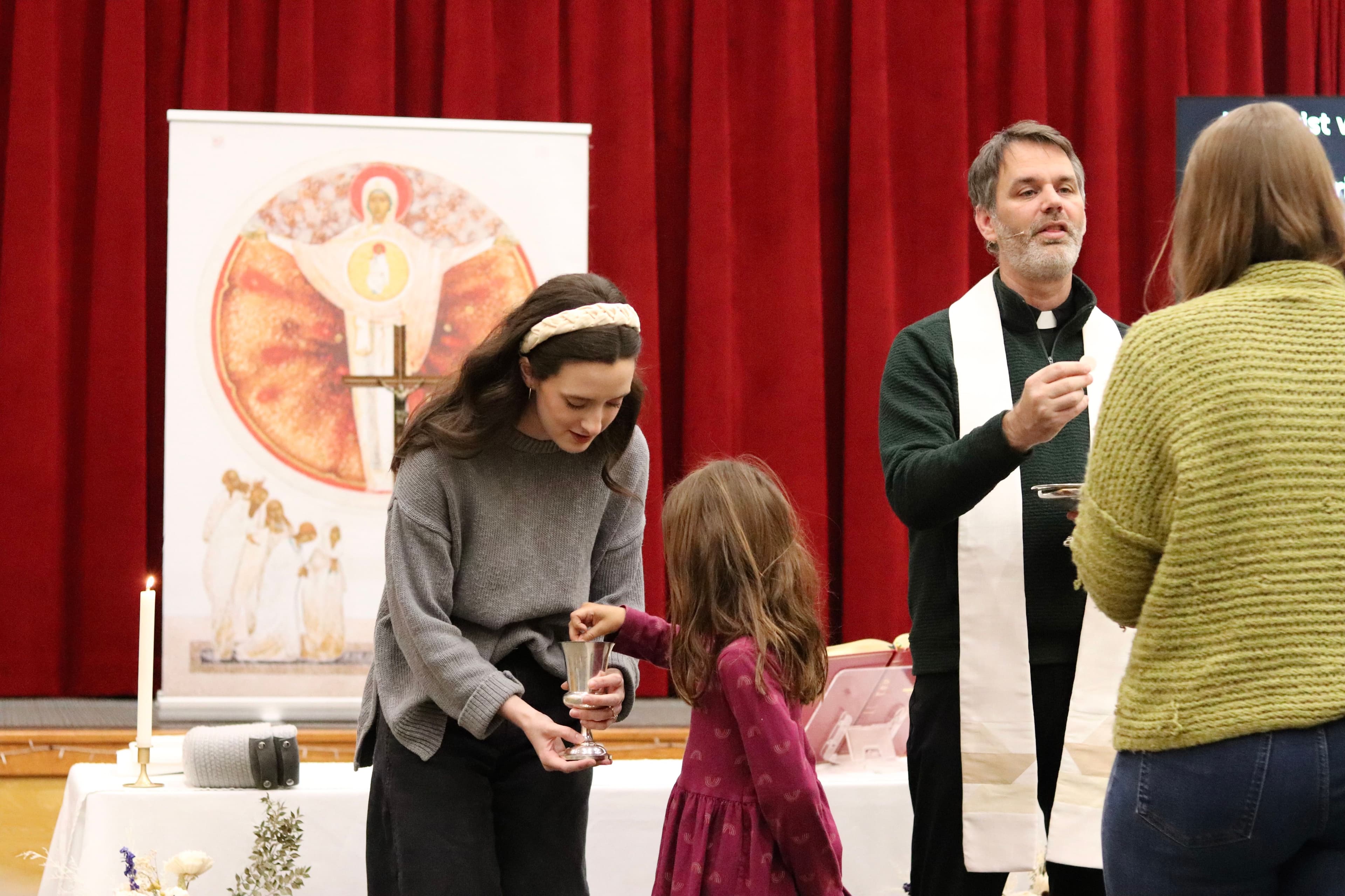 Pastors serving communion